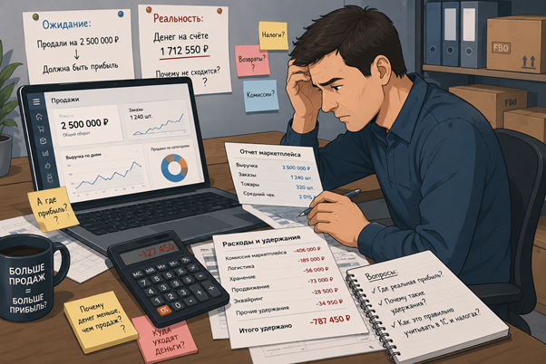 Финансовый учет продаж на маркетплейсах и расхождения в прибыли